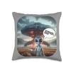 Grey Alien UFO Broke Down Duct Tape Funny Throw Pillow