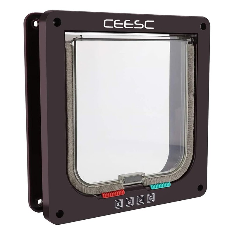 CEESC 4-Way Pet Door Small for Dogs and Cats Pet