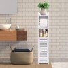 ShellKingdom Toilet Paper Holder Stand with Rods, Small Bathroom Storage