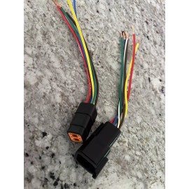 Deutsch 18 AWG Black Deutsch DTM 6 Pin Automotive Wire Waterproof Connector
