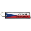 Czech Republic Flag Key Chain, 100% Embroidered