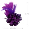 Song Qing Women's Fascinator Feather Flower Pin Brooch Corsage Bridal