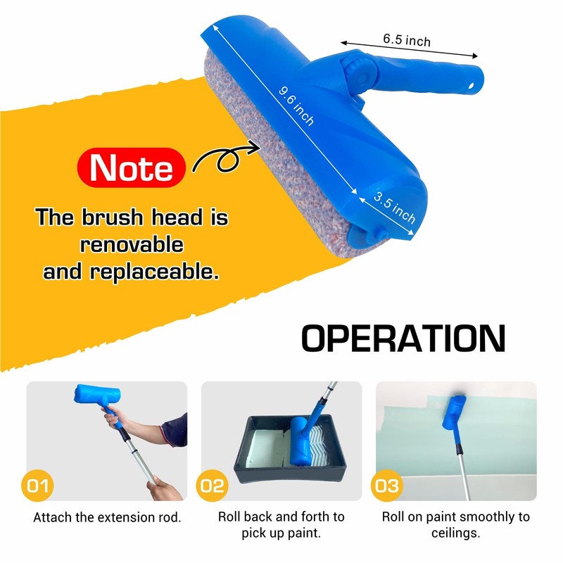 Nichiyo 4 Pcs 10 Inch Ceiling Paint Roller with Shield