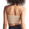 Yummie Women's Plus Size Seamless Bandeau Bra, Almond, 1X/2X