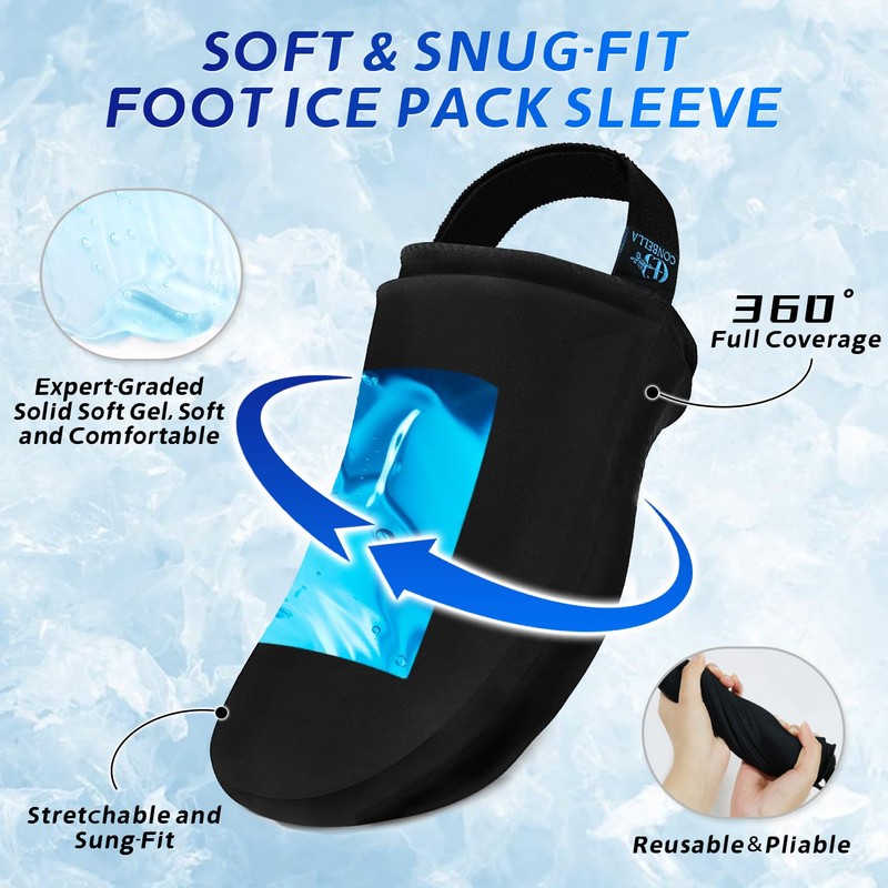 Conbella Foot Toes Ice Pack Wrap – Wearable Forefoot Gel