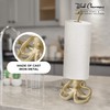 WallCharmers Gold Paper Towel Holder, Metal Toilet or Kitchen Paper