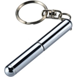 Silver Retractable mini pen made of Stainless Steel Metal Tool Pen Retractable pocket pen keychain Dad gadgets, birthday, Christmas for Students, Office Staff, Construction Workers Pens and Refills
