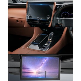 ruiya 2023 New Toyota Alphard/Vellfire 40 Series Protective Film Dedicated 14-inch Navigation (Tempered Glass) + Shift Panel + Rear Display Film, Protective Film, All Accessories Parts, 9H, Scratch