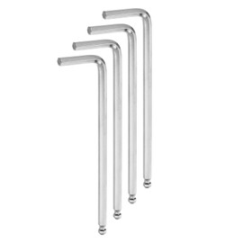QUARKZMAN Pack of 4 Allen Key with Ball Head 6 mm L Shape Long Arm Hex Key Made of Chrome Vanadium Steel Repair Tool for Home Repairs