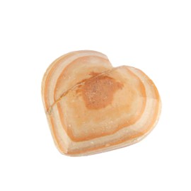 NKlaus Moroccan Onyx & Aragonite Heart 5.5 x 5.5 cm - Hand Carved Onyx and Aragonite Heart for Spiritual Decoration, Healing Stones and Meditation, Energetic Cleansing and Harmonisation 16418