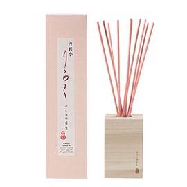 Large Incense Bamboo Color Raku 1.7 fl oz (50 ml), Cherry Blossom