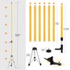 MOETER 15.7 Ft/4.8M Adjustable Lasers Level Pole with Tripod, Multipurpose