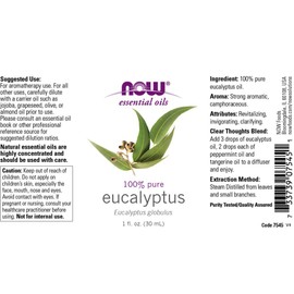 NOW Eucalyptus Oil, 1 Fl Oz (Pack of 3)