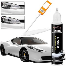 White Touch Up Paint For Cars, Automotive White Car Paint Pen Scratch Repair Two-In-One Touch Up Paint, Premium Car Scratch Remover for Deep Scratches 0.4 fl oz (Pure White)