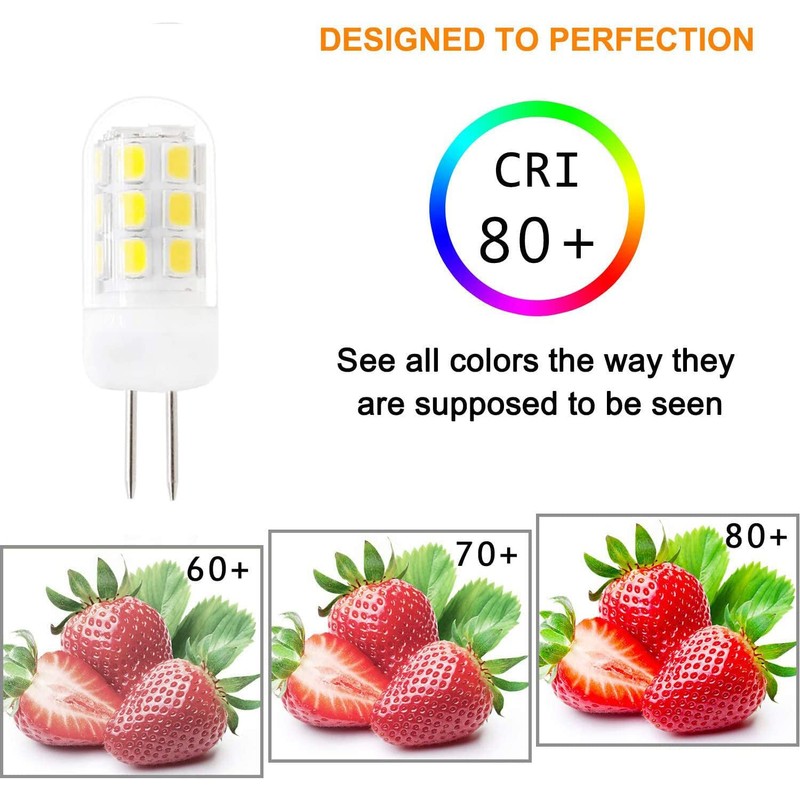 SZHZS G4 LED Bulb 120V Bi-Pin Base, 3W White 6000K,