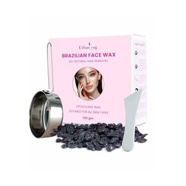 Brazilian Face Wax/Katori Wax for Women (100g) | India’s 1st Liposoluble Stripless Wax | Pan with Handle & Spatula | Natural Ingredients | For Upper Lips, Chin, Cheeks & Hairline