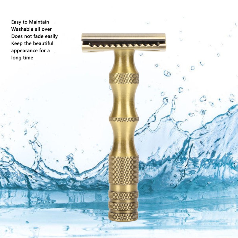 Manual Beard Trimmer Double Edge Replaceable Blades Prevent Slip Safe