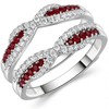 SHELOVES Ruby White CZ Ring Enhancer for Engagement Ring Wedding