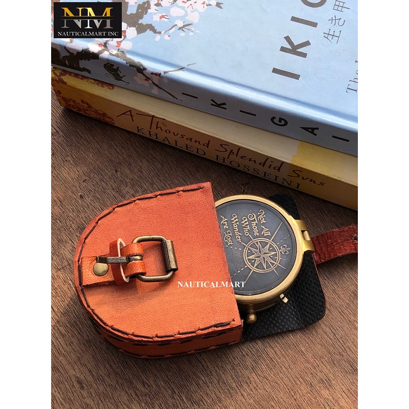 Not All Who Wander Are Lost Engravable Compass - Pocket