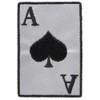 Reflective Ace of Spades Patch - 2x3 inch. Embroidered Iron