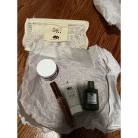 Origins Ginzing Oil Free Gel Moisturizer 1Oz Zinnia Zing & Pouch 5-Pc Set NIB