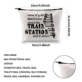 WCGXKO TV Show Inspired Gift Some of Y'all Don't Know The Train Station and It Shows Zipper Pouch Makeup Bag (and it Shows CA)