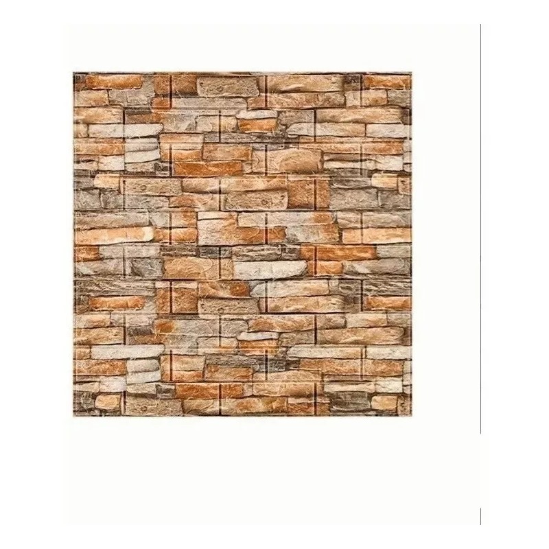 10pcs Pegatina Pared Patron Ladrillo Papel Tapiz 3d 35x38cm