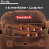 Darcis Hairdressing Bag Brown Extra Large Real Cowhide Leather Individually