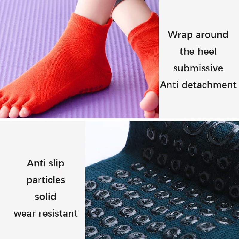 aoozleny Half Toe Non-slip Grip Socks -Five Finger Fitness Socks