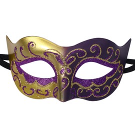 OIDEA Men's Venetian Mask Masquerade Ball: Purple Masquerade Mask Venetian Cosplay Fancy Dress Masquerade Ball Venice Carnival Theme Party Costume
