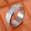 King Will 8mm Lord's Prayer Rotatable Ring Stainless Steel Ring
