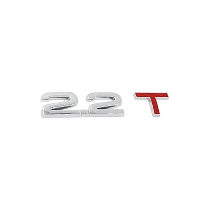 Lettering 2.2 T Metal Emblem Logo Car Sticker 2.2 Silver