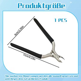 Nagelschere Fussnägel, Premium Nagelzange mit Scharfem und Glattem Schnitt, mit Rutschfestem Schwarzer Griff für Dicken und Eingewachsenen Fußnägel und Fingernägel