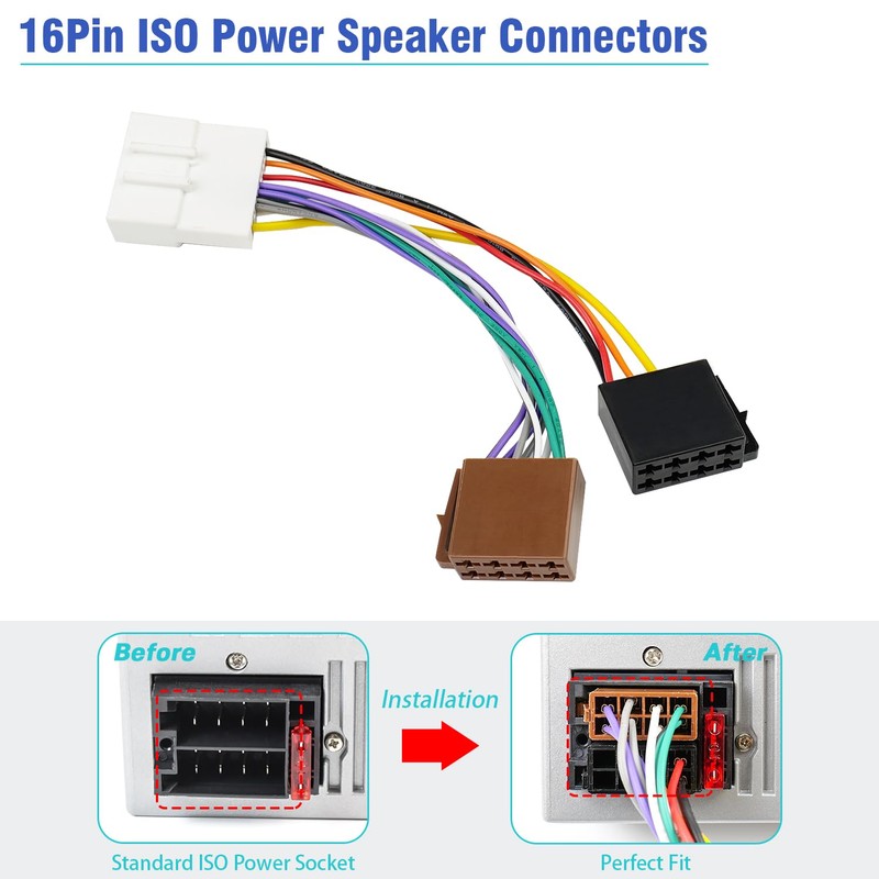 Jayubien Stereo Wiring Harness for Nissan ISO Radio Adapter to
