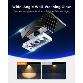 8 Pack Bright Solar Fence Lights Outdoor for Deck, Railing, Stair, Retaining wall, Waterproof Led Accent Lamp Ambient Lighting with Spot Len for Patio, House, Pool Cage, Garden, Yard (Warm White)