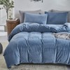 CLOTHKNOW Blue Bedding Duvet Cover Sets King 3Pcs Lake Blue