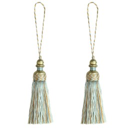 HedongHexi 2 Pack Tassel Key Tassel with Loops, Handmade Tassel Craft, DIY Accessories for Home Decoration