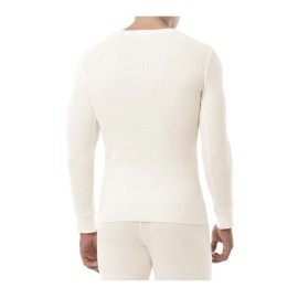 FRUIT of the LOOM Men’s M (38-40) Thermal Crew Top Waffle Base Layer • Natural