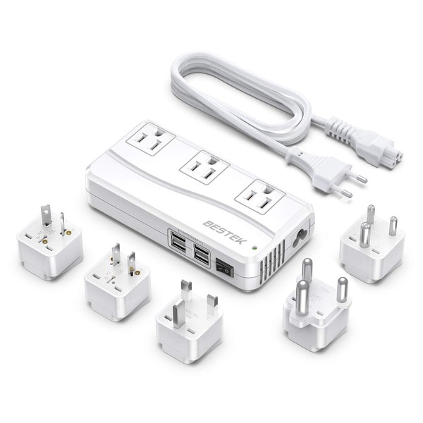 BESTEK International Power Adapter 250W, 220V to 110V Step Down