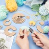 BENECREAT 12pcs Pom Pom Maker Wood Pompom Maker Tool 1/1.5/2/2.5/3/3.5