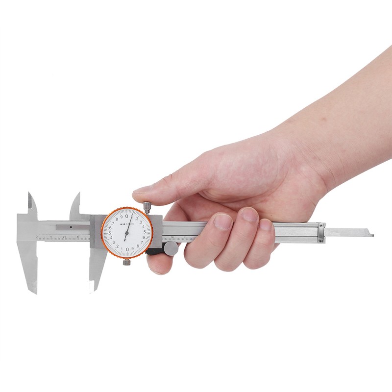 Aluminum Alloy Caliper 2-Way Shockproof Precision Measuring Tool with Dial