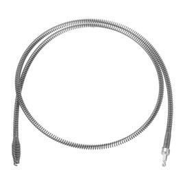 sourcing map 1 Pcs Drain Clog Remover 59 inch 1.5 M 10mm Thick, Drain Augers Hair Remover Spring Cable with Electric Drill Connector, Plumbing Snake for Kitchen Sink, Bathtub Drain Toilet