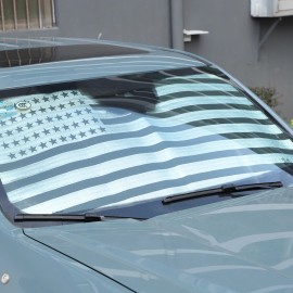 car-king888 USA Flag Front Windshield Sunvisor UV Block Visor Kit For Ford Maverick 2022-23