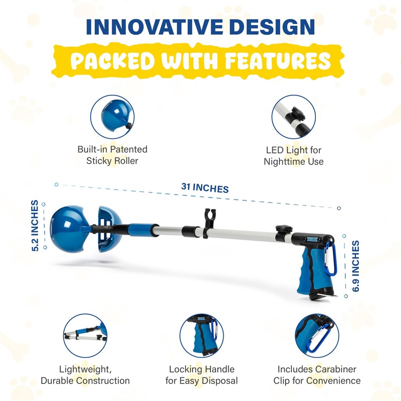 TITAN XR Dog Pooper Scooper 3 Tools in 1, Portable