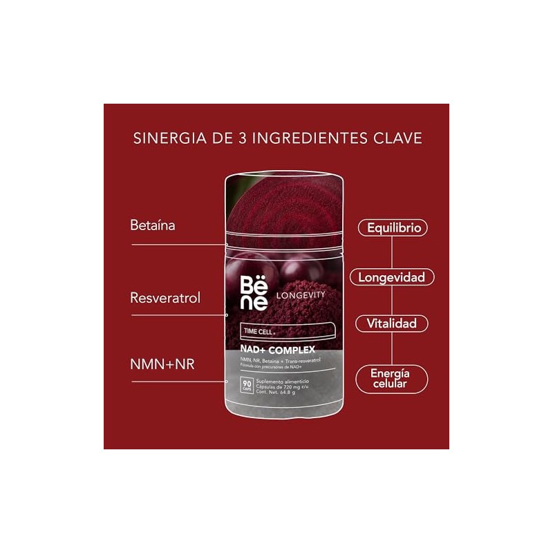 B?ne Add Life, Nad+ Suplemento Alimenticio 90 C?psulas