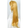 Linfairy Womens Long Blonde Wig Halloween Cosplay Wigs with 2