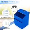 KYODOLED Suggestion Box with Lock, Metal Wall Mounted Donation and