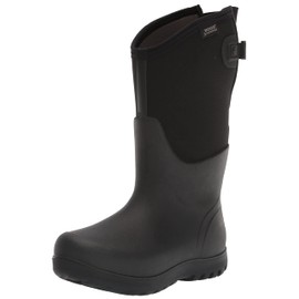 Bogs Womens Neo-Classic Boot Rain, Adjustable Calf-Black, 8