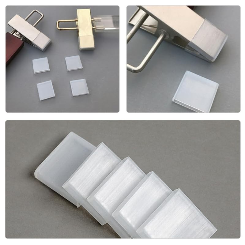 KOMBIUDA Transparent Silicone Hanger Grips 50 Pcs Non Slip Anti