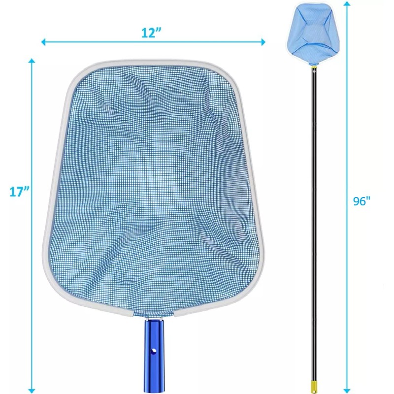Nicecho Swimming Pool Leaf Skimmer Net with adjustable 8' ft